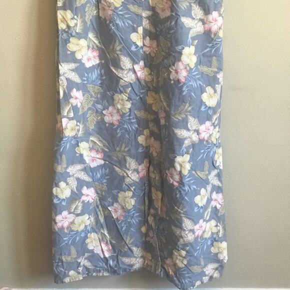Jennifer Moore L tropical maxi dress cotton 1980s summer - Picture 7 of 7